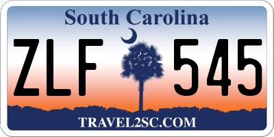 SC license plate ZLF545