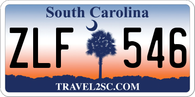 SC license plate ZLF546