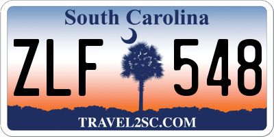 SC license plate ZLF548
