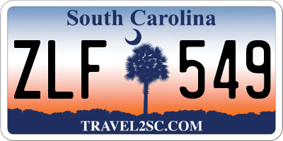SC license plate ZLF549