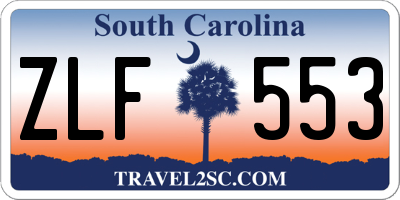 SC license plate ZLF553