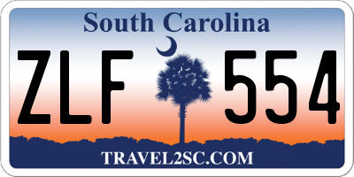 SC license plate ZLF554