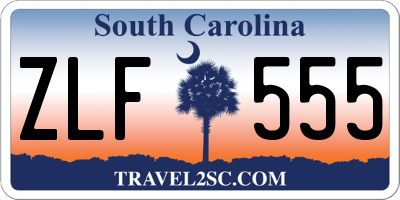 SC license plate ZLF555