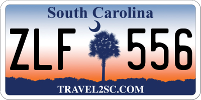 SC license plate ZLF556