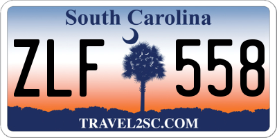 SC license plate ZLF558
