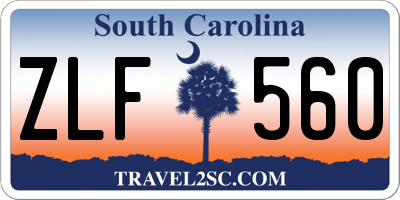 SC license plate ZLF560