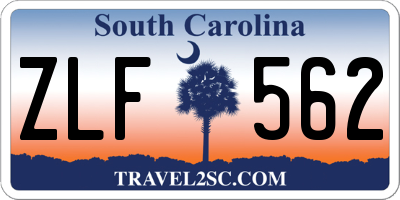 SC license plate ZLF562