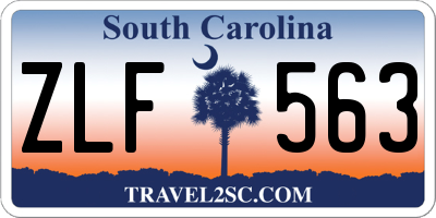SC license plate ZLF563