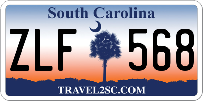 SC license plate ZLF568