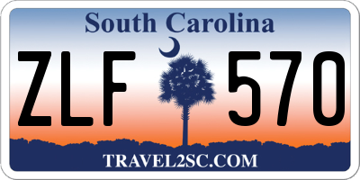 SC license plate ZLF570