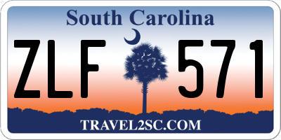 SC license plate ZLF571