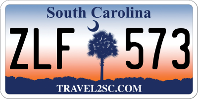 SC license plate ZLF573
