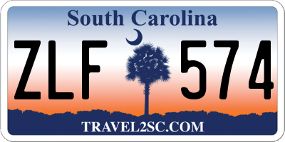 SC license plate ZLF574