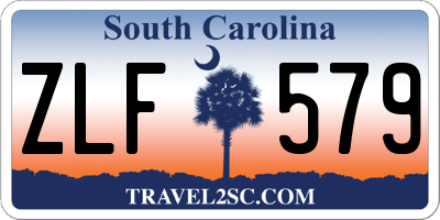 SC license plate ZLF579