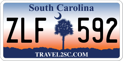 SC license plate ZLF592
