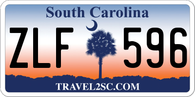 SC license plate ZLF596