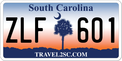 SC license plate ZLF601