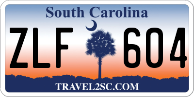 SC license plate ZLF604