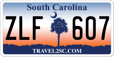 SC license plate ZLF607