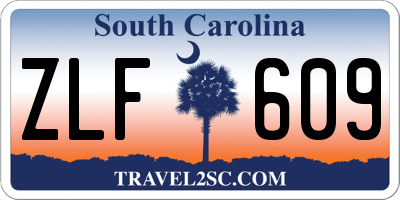 SC license plate ZLF609