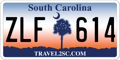 SC license plate ZLF614