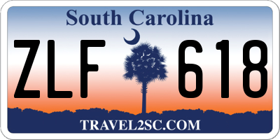 SC license plate ZLF618