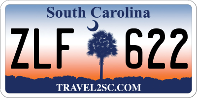 SC license plate ZLF622