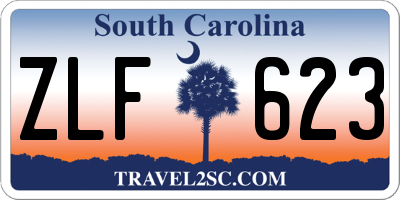 SC license plate ZLF623