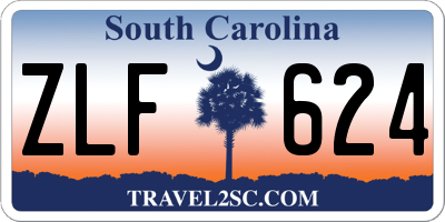 SC license plate ZLF624