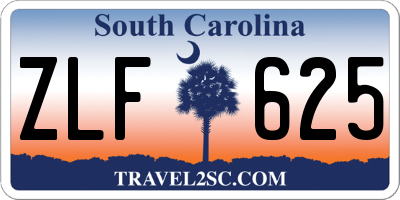 SC license plate ZLF625
