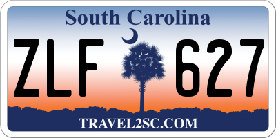 SC license plate ZLF627