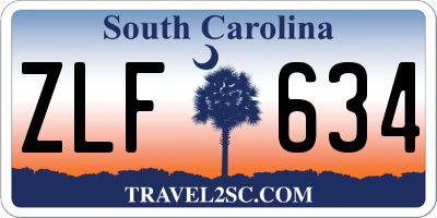 SC license plate ZLF634