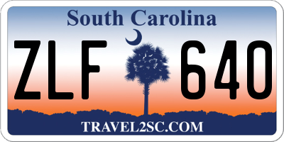 SC license plate ZLF640