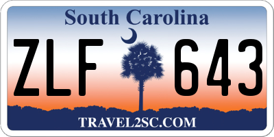 SC license plate ZLF643