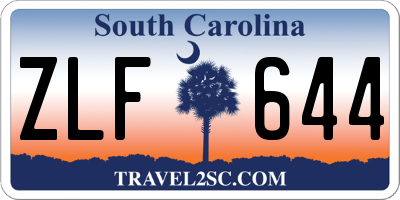 SC license plate ZLF644