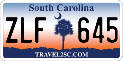 SC license plate ZLF645