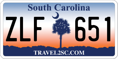 SC license plate ZLF651