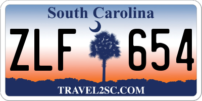 SC license plate ZLF654