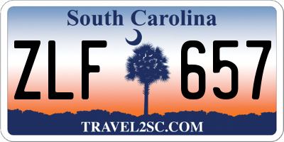 SC license plate ZLF657
