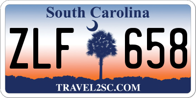 SC license plate ZLF658