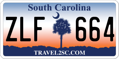 SC license plate ZLF664