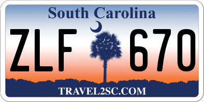 SC license plate ZLF670