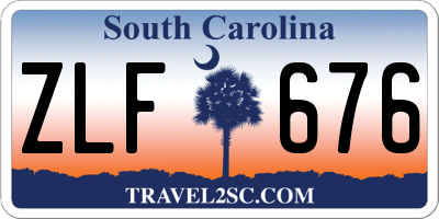 SC license plate ZLF676