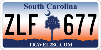 SC license plate ZLF677