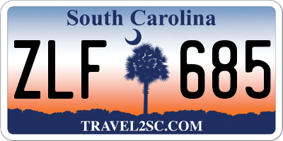 SC license plate ZLF685