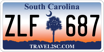 SC license plate ZLF687