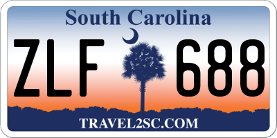 SC license plate ZLF688