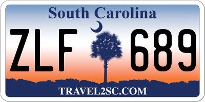 SC license plate ZLF689