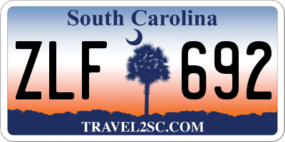 SC license plate ZLF692