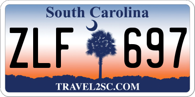 SC license plate ZLF697